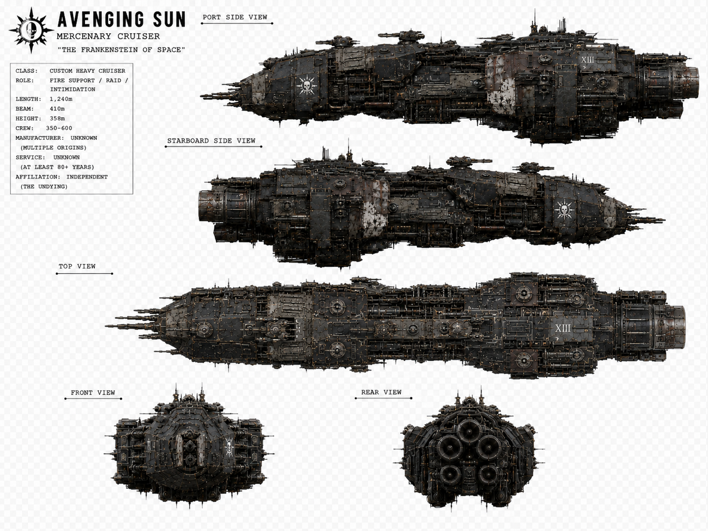 Avenging Sun · Technical Schematics